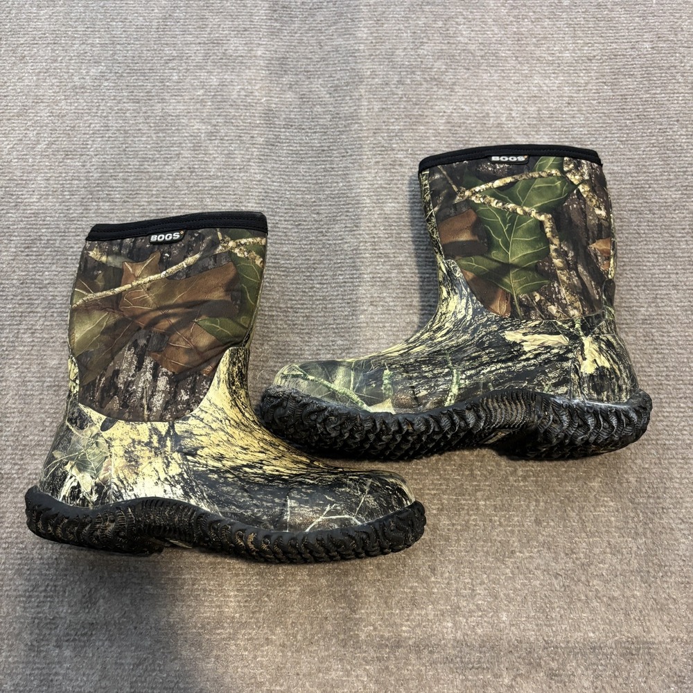 Bogs 30 Below Camo Boots Youth Size 4 Mossy Oak Mid Waterproof Hunting - Picture 2 of 10